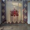 Rèm hạt gỗ hoa sen kết hoa văn phong thủy trang trí nhà ở