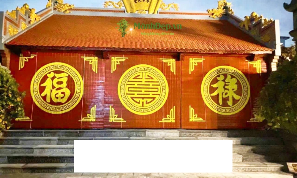lắp đặt mành tre tại tỉnh Bình Dương