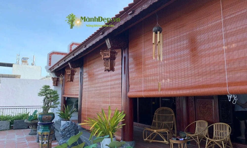 lắp đặt mành tre trúc chống nắng tại Đồng Nai